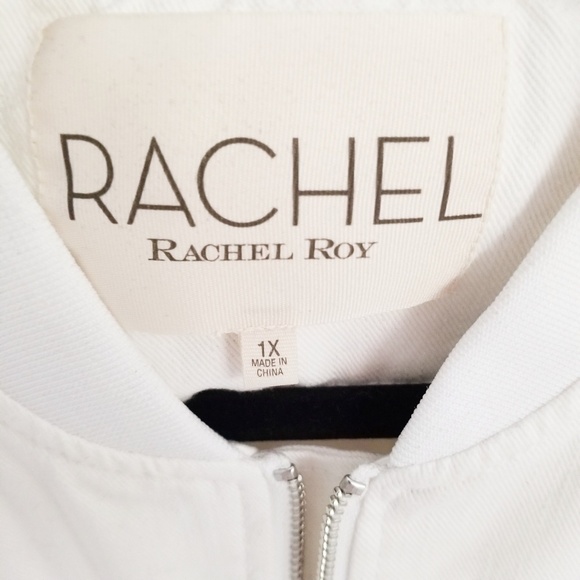 Rachel Roy Denim Bomber Jacket - Picture 4 of 6
